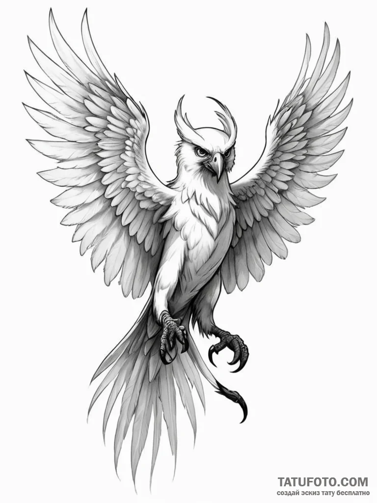 A beautiful, deadly harpy, with sharp talons... - эскиз тату (№1752109451_0, 10.07.2025 01:04) — Tatufoto.com