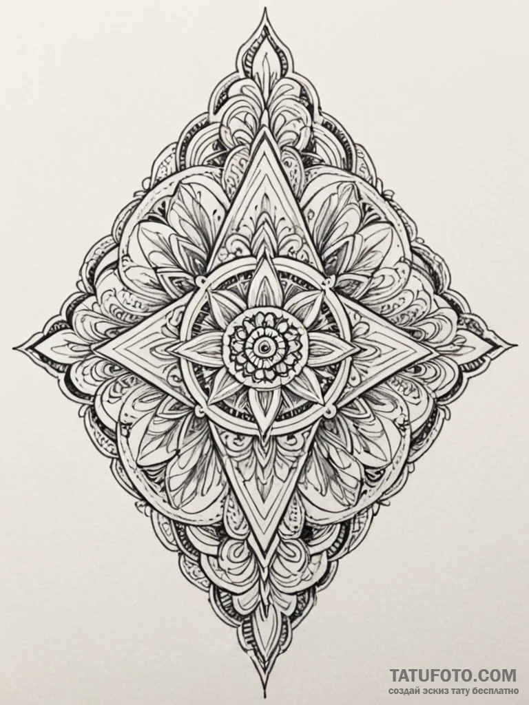 A beautiful, ornate filigree design, accentua... - эскиз тату (№1752109868_0, 10.07.2025 01:11) — Tatufoto.com