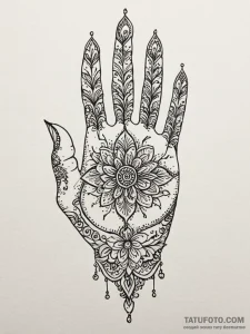 A beautiful, delicate henna-inspired pattern... - эскиз тату (№1752110034_0, 10.07.2025 01:13) — Tatufoto.com
