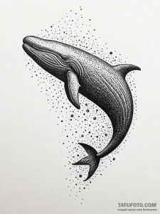 A powerful sperm whale, on its deep dive into... - эскиз тату (№1752111366_0, 10.07.2025 01:36) — Tatufoto.com