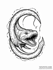 A powerful electric eel, discharging a bolt o... - эскиз тату (№1752112034_0, 10.07.2025 01:47) — Tatufoto.com
