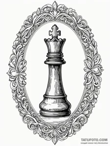 A chess king piece, but it's trampling the ot... - эскиз тату (№1752113707_0, 10.07.2025 02:15) — Tatufoto.com