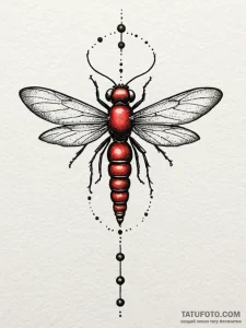 A firefly, its glow is a soft, yellow waterco... - эскиз тату (№1752115300_0, 10.07.2025 02:41) — Tatufoto.com