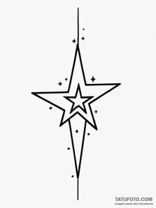 A simple, black star, a symbol of a small hop... - эскиз тату (№1752116808_0, 10.07.2025 03:06) — Tatufoto.com