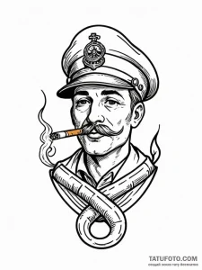 A drawing of a bent cigarette, tattoo line ar... - эскиз тату (№1752117057_0, 10.07.2025 03:10) — Tatufoto.com