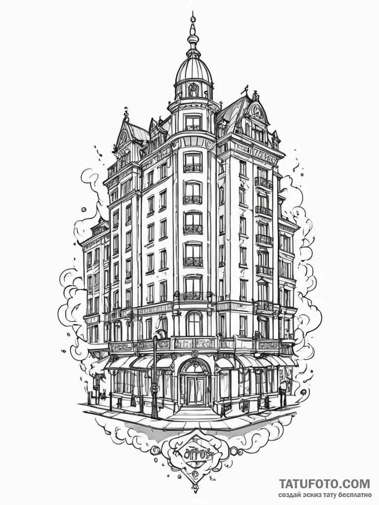 A beautiful, detailed drawing of a classic lu… — эскиз тату (№1752117559_0, 10.07.2025 03:19) — Tatufoto.com