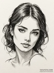 A beautiful woman with her skin glowing from... - эскиз тату (№1752119270_0, 10.07.2025 03:47) — Tatufoto.com