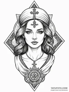 A beautiful woman with her skin having the te... - эскиз тату (№1752120270_0, 10.07.2025 04:04) — Tatufoto.com