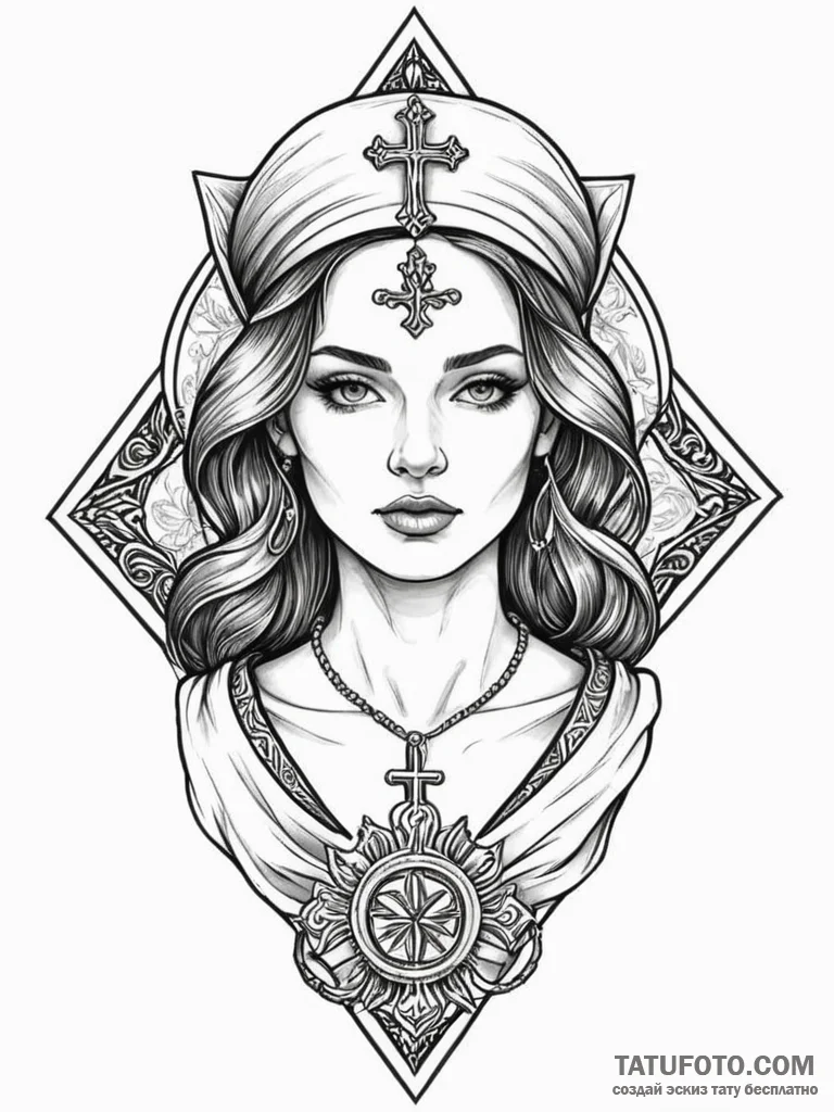 A beautiful woman with her skin having the te… — эскиз тату (№1752120270_0, 10.07.2025 04:04) — Tatufoto.com