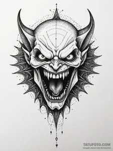 A beautiful, but deadly vampire, its fangs ba... - эскиз тату (№1752120522_0, 10.07.2025 04:08) — Tatufoto.com