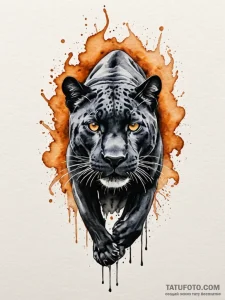 A panther, its body is made of black smoke an... - эскиз тату (№1752121941_0, 10.07.2025 04:32) — Tatufoto.com