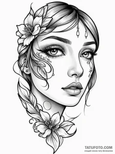 A single tear tattooed below the eye, tattoo... - эскиз тату (№1752122858_0, 10.07.2025 04:47) — Tatufoto.com