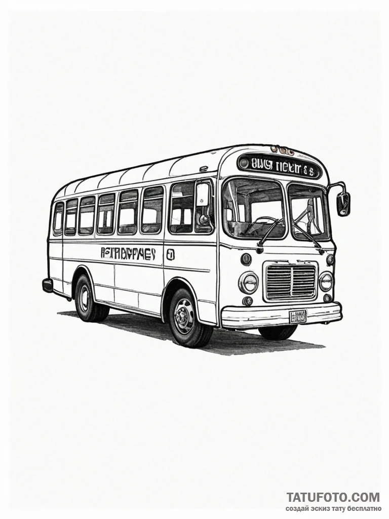 A simple, outline of a bus token or a subway... - эскиз тату (№1752123450_0, 10.07.2025 04:57) — Tatufoto.com