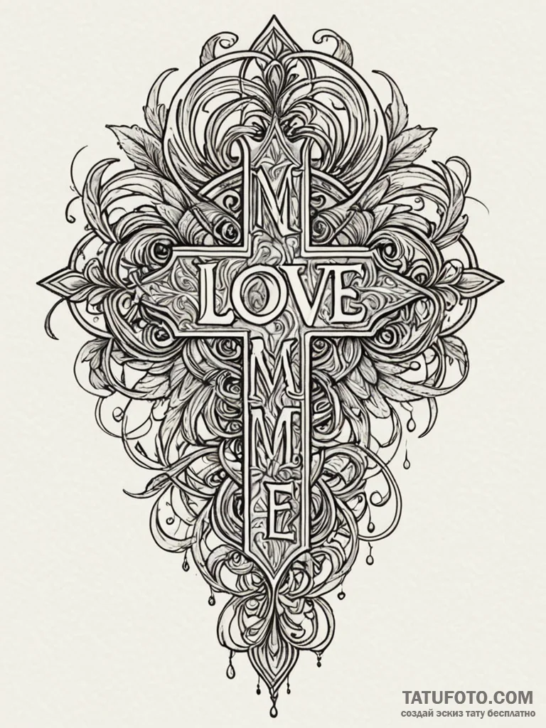 A phrase «love me or fear me», tattoo sketch… — эскиз тату (№1752124870_0, 10.07.2025 05:21) — Tatufoto.com