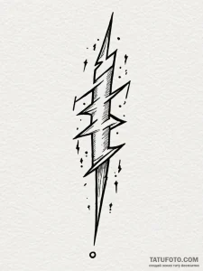 A tiny, minimalist lightning bolt, a symbol o... - эскиз тату (№1752127976_0, 10.07.2025 06:12) — Tatufoto.com