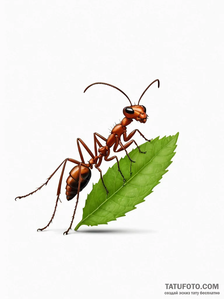 A beautiful, but strong leafcutter ant, carry… — эскиз тату (№1752128395_0, 10.07.2025 06:19) — Tatufoto.com