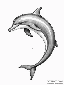 A beautiful, wise old dolphin, a symbol of in... - эскиз тату (№1752129147_0, 10.07.2025 06:32) — Tatufoto.com