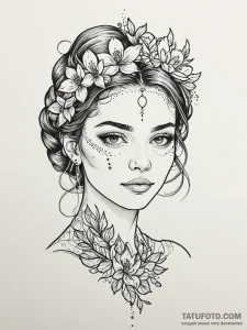 A beautiful, serene image of a mentor and a p... - эскиз тату (№1752130750_0, 10.07.2025 06:59) — Tatufoto.com