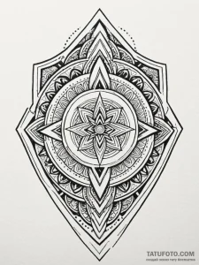 A single, powerful word "unyielding", carved... - эскиз тату (№1752130834_0, 10.07.2025 07:00) — Tatufoto.com