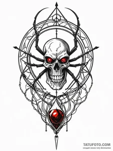 A beautiful, but deadly black widow, its hour... - эскиз тату (№1752136129_0, 10.07.2025 08:28) — Tatufoto.com