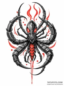 A pack of spectral scorpions, their stingers... - эскиз тату (№1752136715_0, 10.07.2025 08:38) — Tatufoto.com