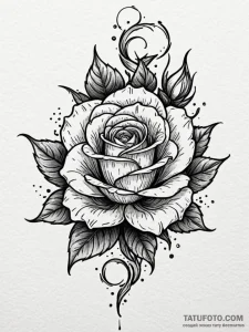 A beautiful, realistic rose, its petals are b... - эскиз тату (№1752136800_0, 10.07.2025 08:40) — Tatufoto.com