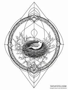 A beautiful, but determined weaver bird, cons... - эскиз тату (№1752137551_0, 10.07.2025 08:52) — Tatufoto.com