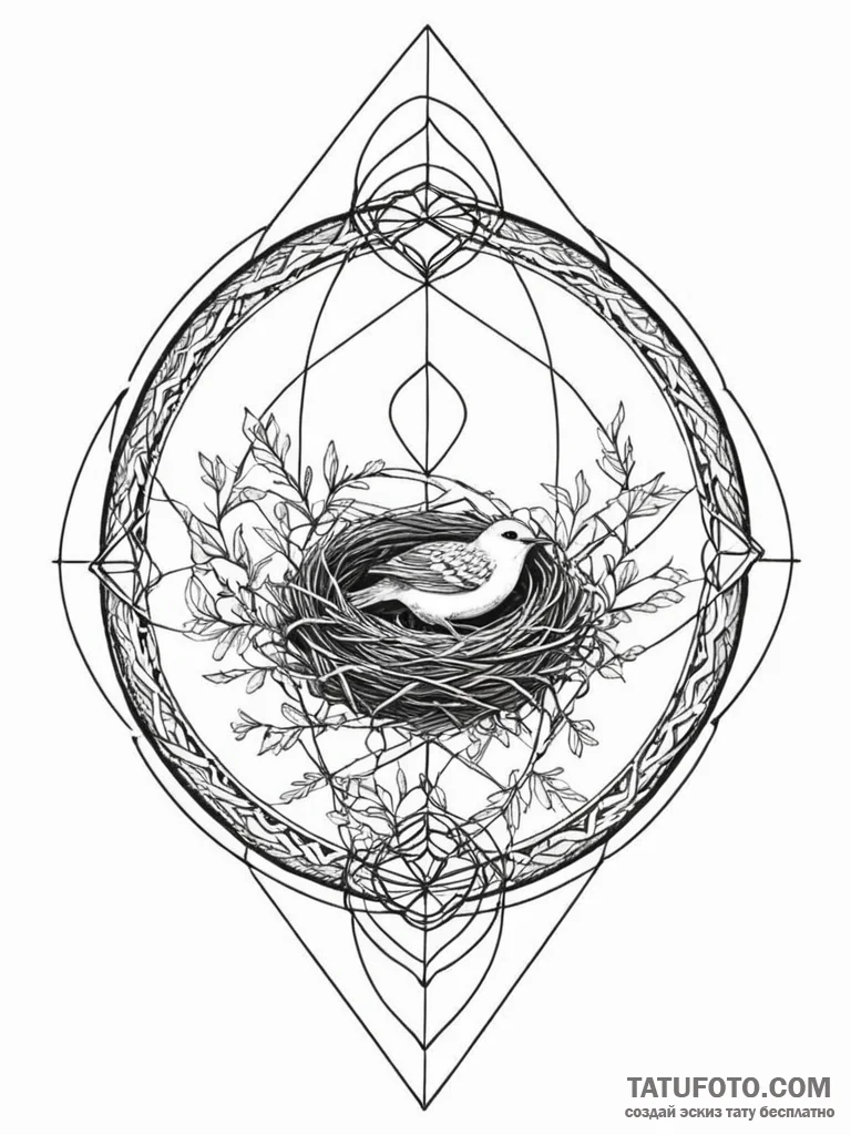 A beautiful, but determined weaver bird, cons… — эскиз тату (№1752137551_0, 10.07.2025 08:52) — Tatufoto.com