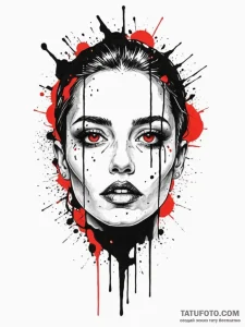 A single, black tear, but it is made of obsid... - эскиз тату (№1752137803_0, 10.07.2025 08:56) — Tatufoto.com