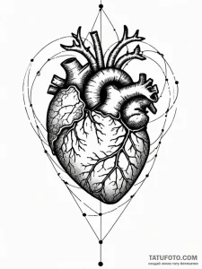 A human heart, with a beautiful, intricate ki... - эскиз тату (№1752137972_0, 10.07.2025 08:59) — Tatufoto.com