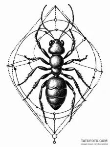A beautiful, but strong ant colony, working a... - эскиз тату (№1752141429_0, 10.07.2025 09:57) — Tatufoto.com