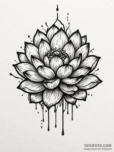 A beautiful, anatomical brain, with a bloomin... - эскиз тату (№1752141846_0, 10.07.2025 10:04) — Tatufoto.com