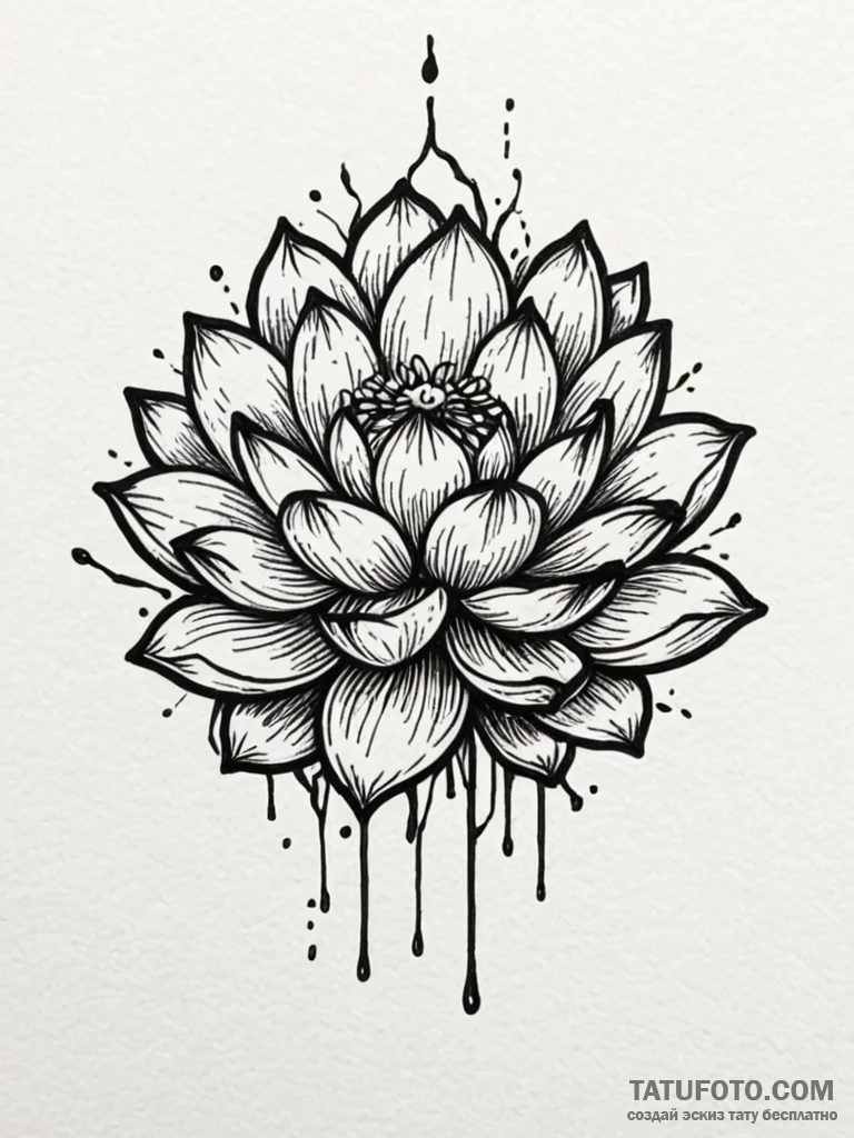 A beautiful, anatomical brain, with a bloomin… — эскиз тату (№1752141846_0, 10.07.2025 10:04) — Tatufoto.com
