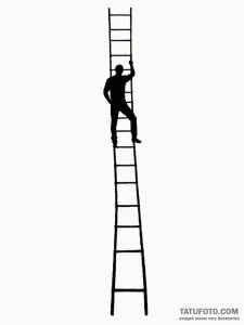 A simple, black silhouette of a person climbi... - эскиз тату (№1752143264_0, 10.07.2025 10:27) — Tatufoto.com