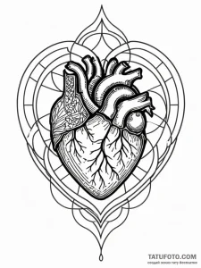 A human heart, made of two hands clasped toge... - эскиз тату (№1752143349_0, 10.07.2025 10:29) — Tatufoto.com