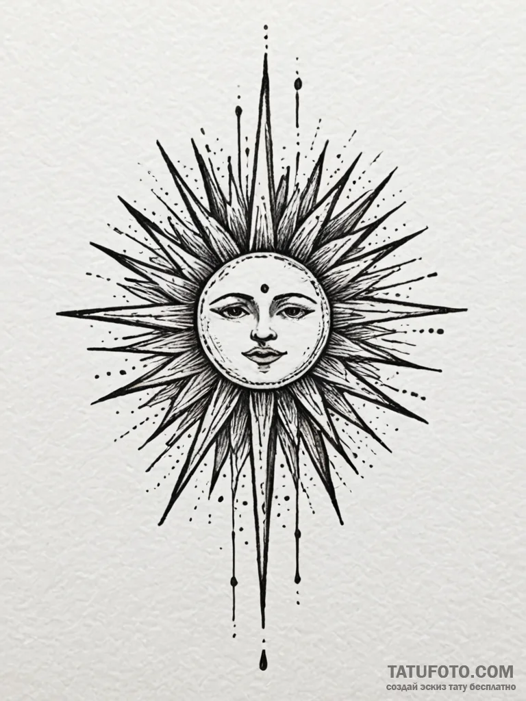 A beautiful, abstract representation of an em... - эскиз тату (№1752147995_0, 10.07.2025 11:46) — Tatufoto.com