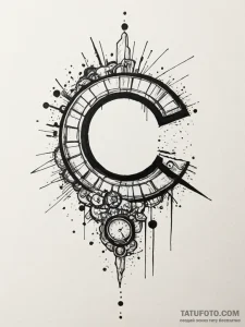 A single, powerful word "focus", where the 'o... - эскиз тату (№1752152269_0, 10.07.2025 12:57) — Tatufoto.com