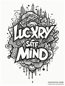 The phrase "luxury is a state of mind", tatto... - эскиз тату (№1752153209_0, 10.07.2025 13:13) — Tatufoto.com