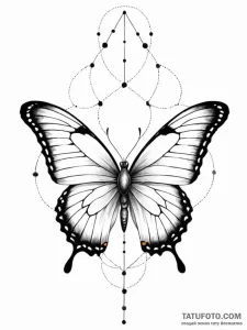 A beautiful, realistic butterfly, but its win... - эскиз тату (№1752153379_0, 10.07.2025 13:16) — Tatufoto.com