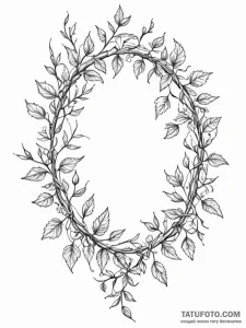 A beautiful, delicate pattern of vines and th... - эскиз тату (№1752155480_0, 10.07.2025 13:51) — Tatufoto.com