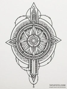 A sword breaking a chain, a symbol of violent... - эскиз тату (№1752155908_0, 10.07.2025 13:58) — Tatufoto.com