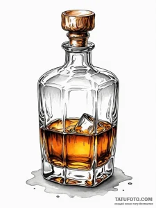 A single, perfect, glistening drop of expensi... - эскиз тату (№1752157376_0, 10.07.2025 14:22) — Tatufoto.com