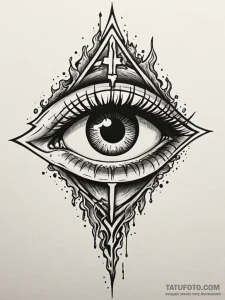 A human eye, but it is filled with pure, burn... - эскиз тату (№1752157808_0, 10.07.2025 14:30) — Tatufoto.com
