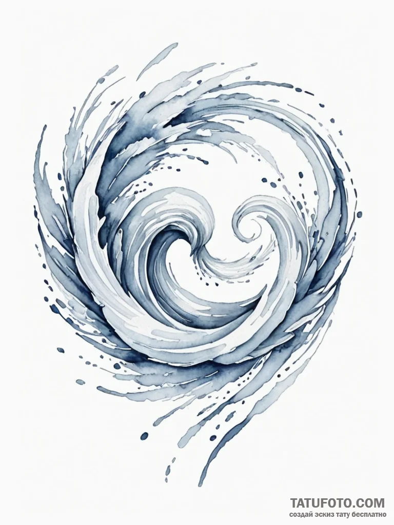 A beautiful, abstract representation of the w... - эскиз тату (№1752158329_0, 10.07.2025 14:38) — Tatufoto.com