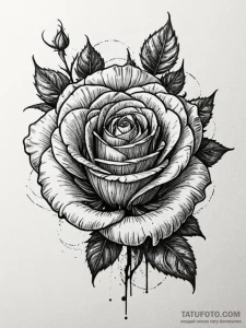 A beautiful, realistic rose, but it's black a... - эскиз тату (№1752158675_0, 10.07.2025 14:44) — Tatufoto.com