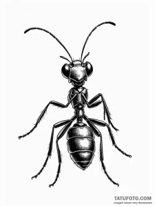 A beautiful, but determined ant, carrying a l... - эскиз тату (№1752159187_0, 10.07.2025 14:53) — Tatufoto.com