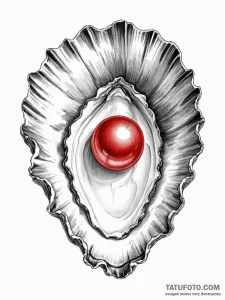A single, perfect pearl, lying in an open oys... - эскиз тату (№1752159529_0, 10.07.2025 14:58) — Tatufoto.com