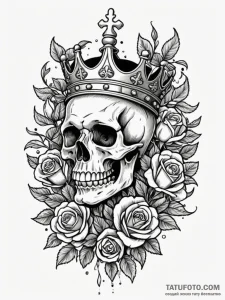 A beautiful, detailed drawing of a chess king... - эскиз тату (№1752159698_0, 10.07.2025 15:01) — Tatufoto.com