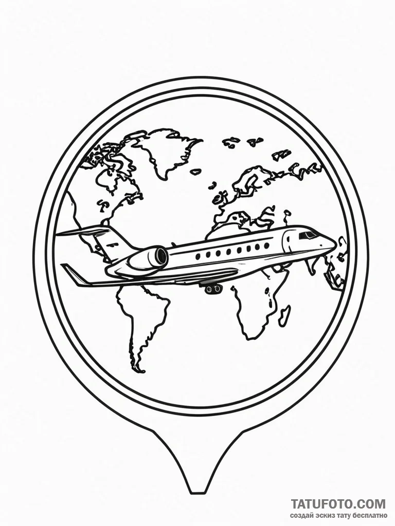 A minimalist drawing of a private jet’s windo… — эскиз тату (№1752160214_0, 10.07.2025 15:10) — Tatufoto.com