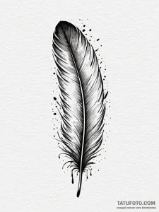 A beautiful, abstract feather, breaking apart... - эскиз тату (№1752161059_0, 10.07.2025 15:24) — Tatufoto.com
